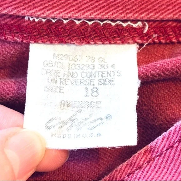 Vintage 1990’s Chic Mauve Red Mom Jeans High Rise - Picture 7 of 8